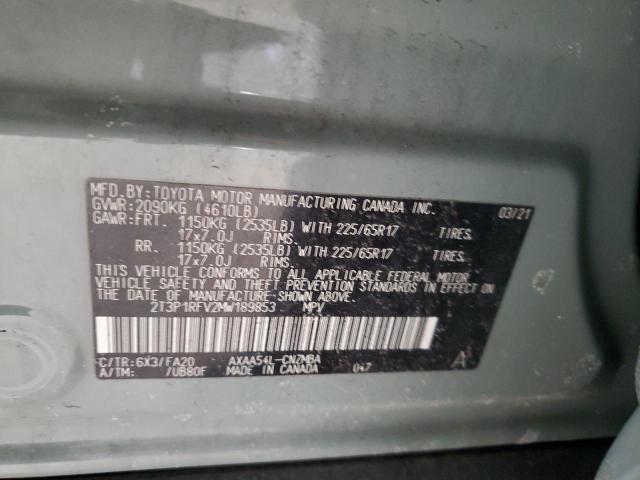 2021 TOYOTA RAV4 XLE - 2T3P1RFV2MW189853