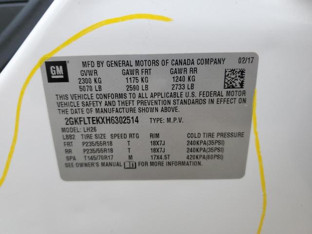 2017 GMC TERRAIN SL - 2GKFLTEKXH6302514