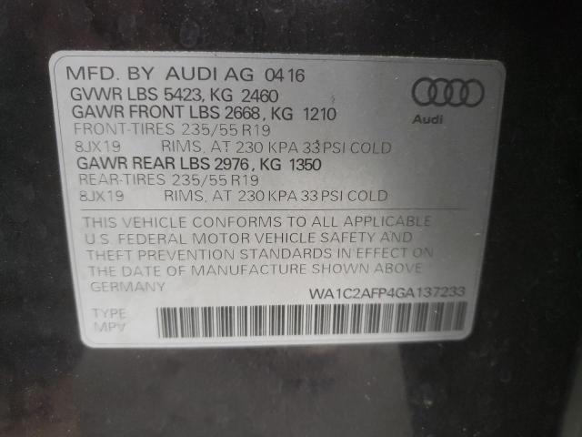 2016 AUDI Q5 PREMIUM - WA1C2AFP4GA137233