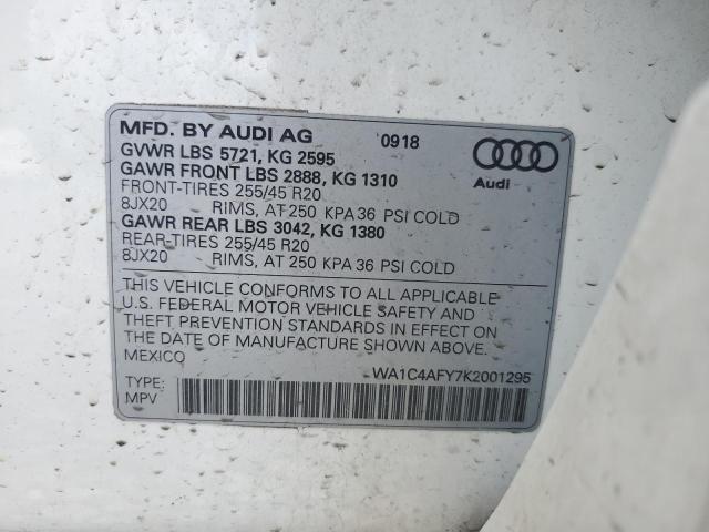 2019 AUDI SQ5 PRESTI WA1C4AFY7K2001295