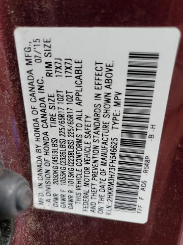2015 HONDA CR-V EXL - 2HKRM3H73FH546625