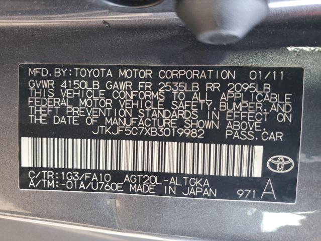 2011 TOYOTA SCION TC - JTKJF5C7XB3019982