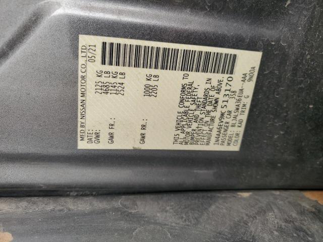 2021 NISSAN MAXIMA SR 1N4AA6EV9MC513170