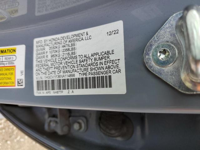 2022 HONDA ACCORD SPO - 1HGCV1F36NA114898