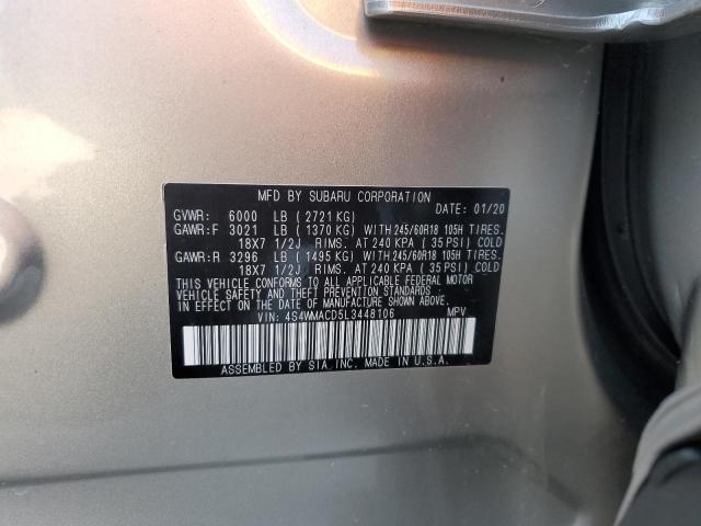 2020 SUBARU ASCENT PRE - 4S4WMACD5L3448106