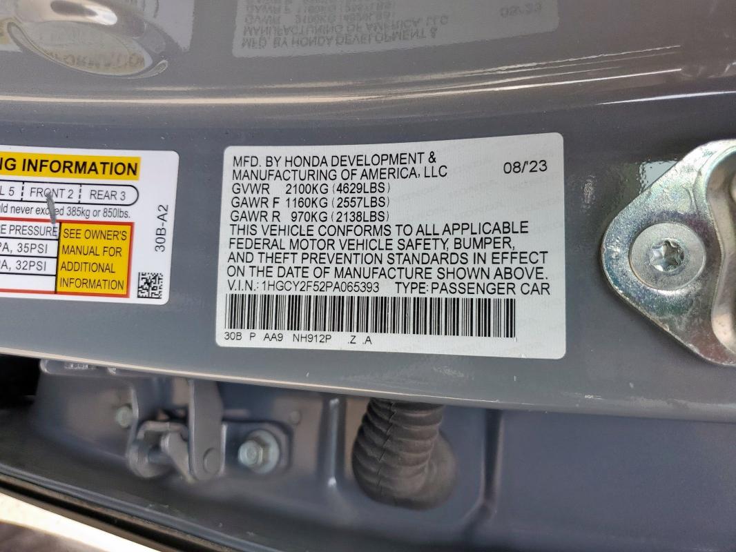 2023 HONDA ACCORD HYB - 1HGCY2F52PA065393