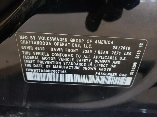 2017 VOLKSWAGEN PASSAT SE - 1VWBT7A39HC007165