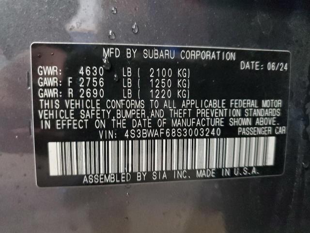 2025 SUBARU LEGACY PRE 4S3BWAF68S3003240