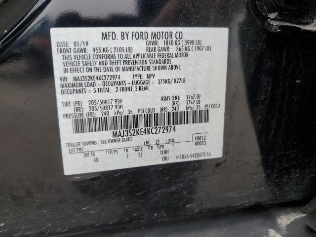 2019 FORD ECOSPORT T - MAJ3S2KE4KC272974