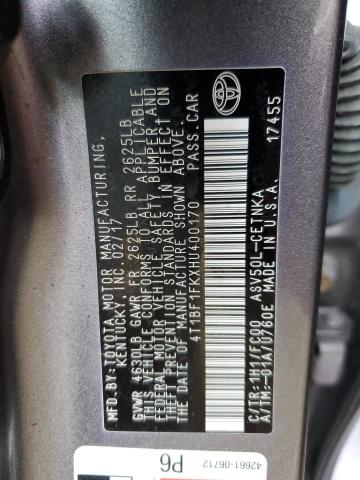 2017 TOYOTA CAMRY LE - 4T1BF1FKXHU400170