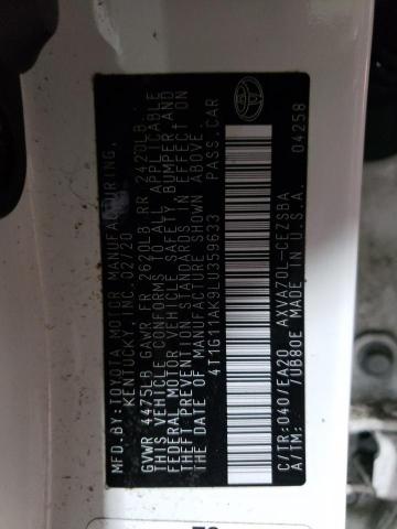 2020 TOYOTA CAMRY SE - 4T1G11AK9LU359633