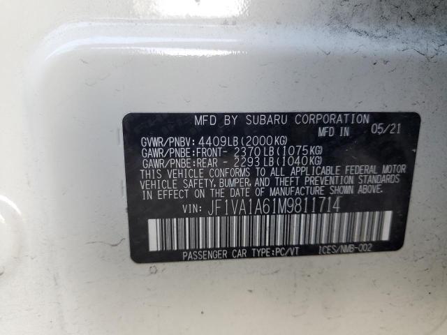 2021 SUBARU WRX JF1VA1A61M9811714