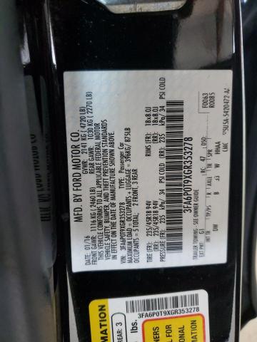 2016 FORD FUSION SE - 3FA6P0T9XGR353278