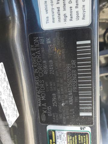 2016 KIA CADENZA LU KNALN4D75G5207989