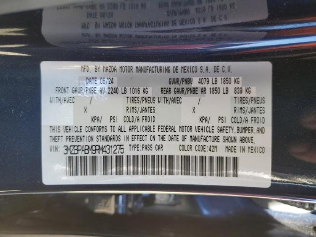 2024 MAZDA 3 SELECT S - 3MZBPABM9RM431275