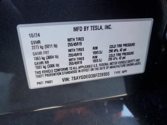 2025 TESLA MODEL Y 7SAYGDED3SF228955