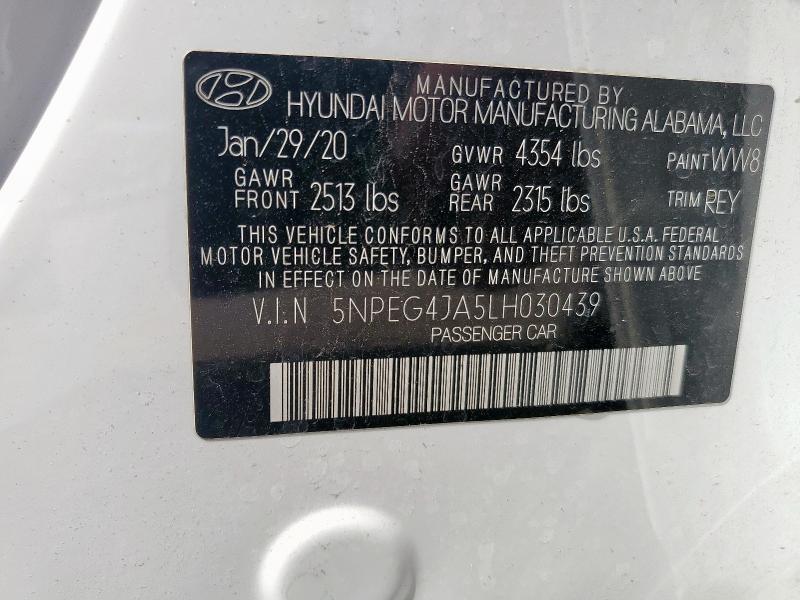2020 HYUNDAI SONATA SE - 5NPEG4JA5LH030439