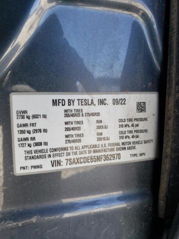 2022 TESLA MODEL X - 7SAXCDE55NF362970