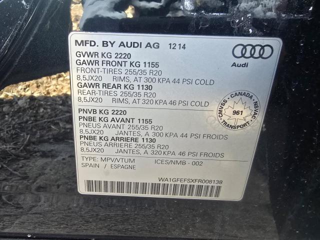 2015 AUDI Q3 PRESTIG WA1GFEFSXFR008138