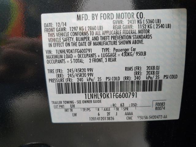 2015 LINCOLN MKS 1LNHL9DK1FG600791
