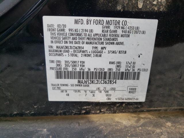 2020 FORD ECOSPORT T - MAJ6S3KL2LC362854