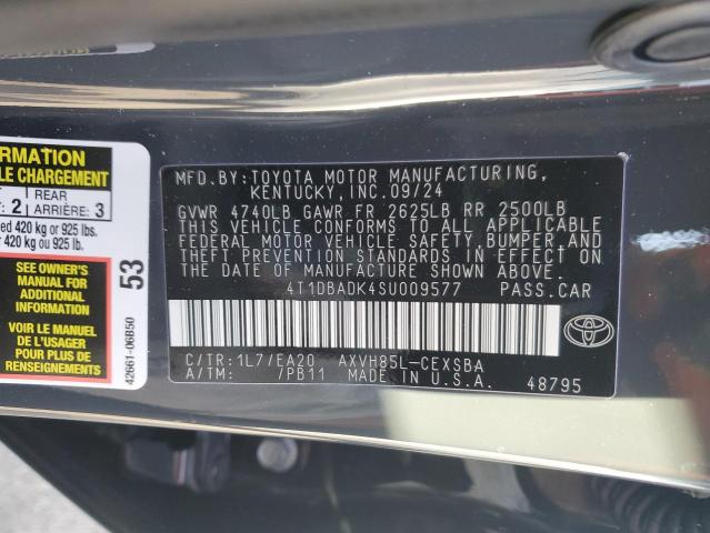 2025 TOYOTA CAMRY XSE - 4T1DBADK4SU009577