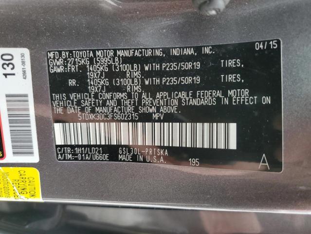 2015 TOYOTA SIENNA SPO - 5TDXK3DC3FS602315