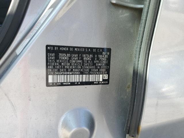 2019 HONDA FIT EX 3HGGK5H84KM703991