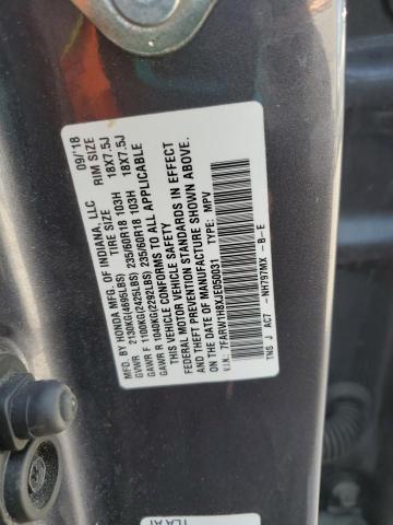 2018 HONDA CRV EXL 7FARW1H8XJE050031