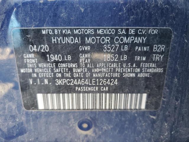 3kpc24a64le126424 - 2020 Hyundai accent se - #49320905