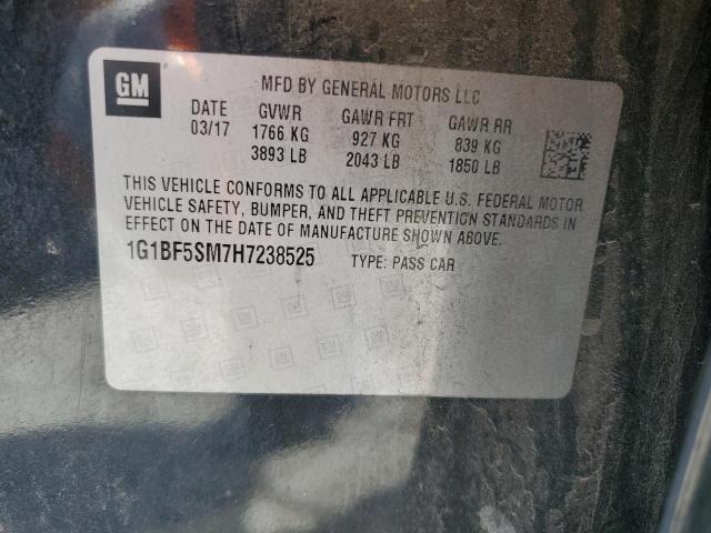 2017 CHEVROLET CRUZE PREM - 1G1BF5SM7H7238525