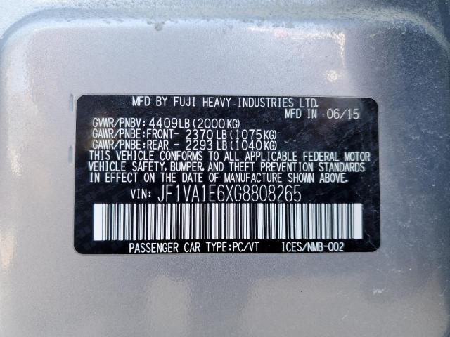 2016 SUBARU WRX PREMIU - JF1VA1E6XG8808265