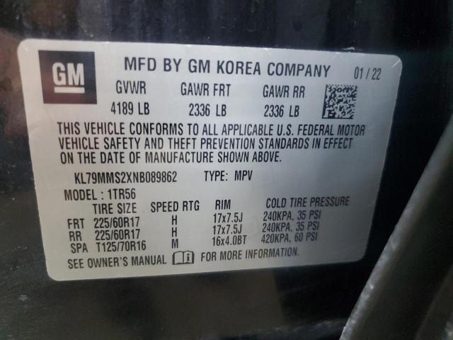 2022 CHEVROLET TRAILBLAZE - KL79MMS2XNB089862