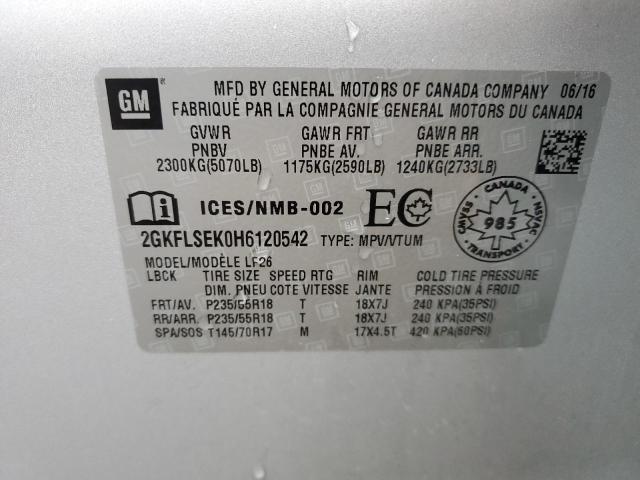2017 GMC TERRAIN SL - 2GKFLSEK0H6120542