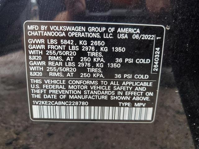 2022 VOLKSWAGEN ATLAS CROS - 1V2KE2CA8NC228780