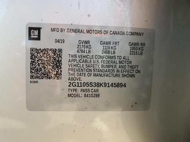 2019 CHEVROLET IMPALA PRE - 2G1105S38K9145894