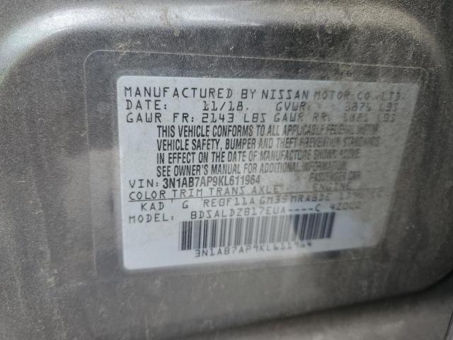 2019 NISSAN SENTRA S - 3N1AB7AP9KL611964