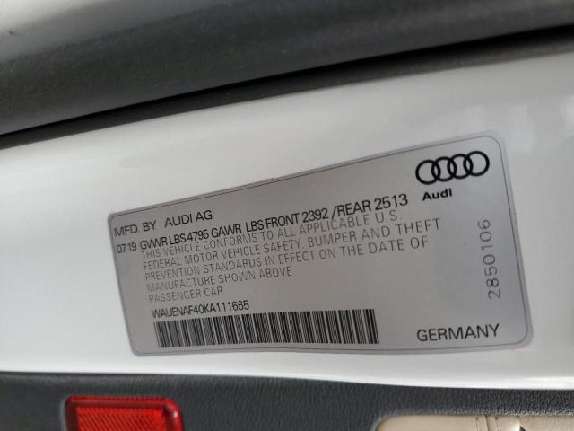 2019 AUDI A4 PREMIUM - WAUENAF40KA111665