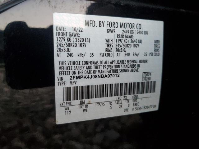 2022 FORD EDGE SEL - 2FMPK4J98NBA97012