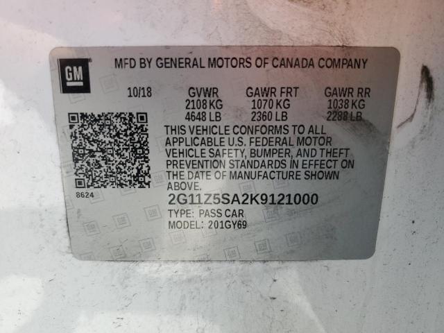 2019 CHEVROLET IMPALA LT - 2G11Z5SA2K9121000