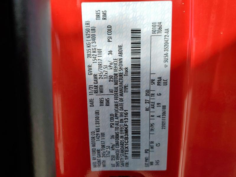2021 FORD F150 SUPER - 1FTEX1CB3MKF13161