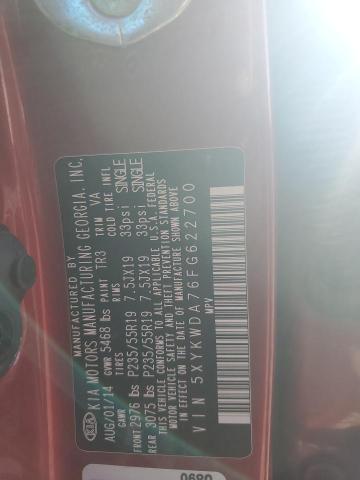 2015 KIA SORENTO SX - 5XYKWDA76FG622700