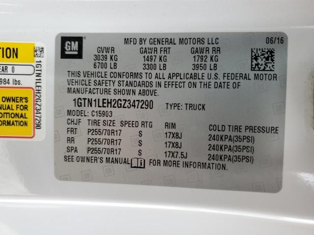 2016 GMC SIERRA C15 - 1GTN1LEH2GZ347290