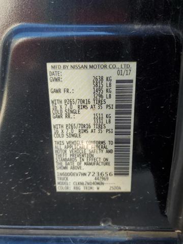 2017 NISSAN FRONTIER S - 1N6DD0EV7HN723656