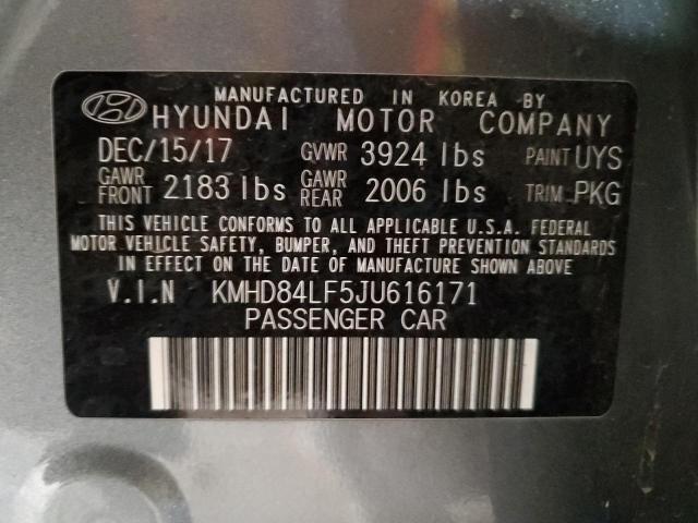 2018 HYUNDAI ELANTRA SE - KMHD84LF5JU616171