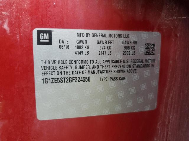 2016 CHEVROLET MALIBU LT - 1G1ZE5ST2GF324550