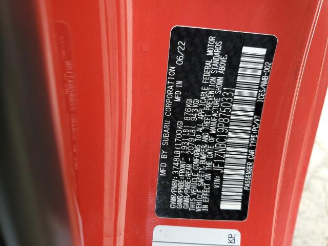 2023 TOYOTA GR 86 JF1ZNBC19P8750331