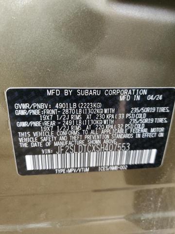 2025 SUBARU FORESTER T - JF2SLDTCXSH407553