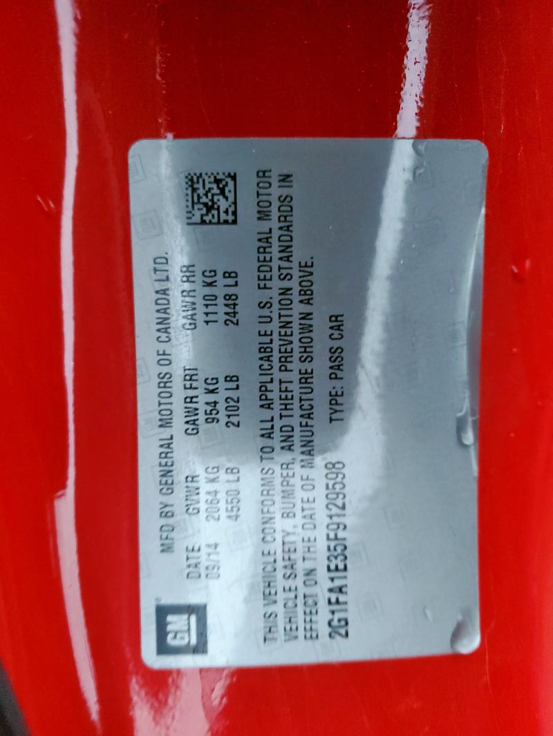 2015 CHEVROLET CAMARO LS - 2G1FA1E35F9129598
