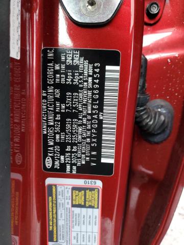 2020 KIA SORENTO S 5XYPGDA56LG694543